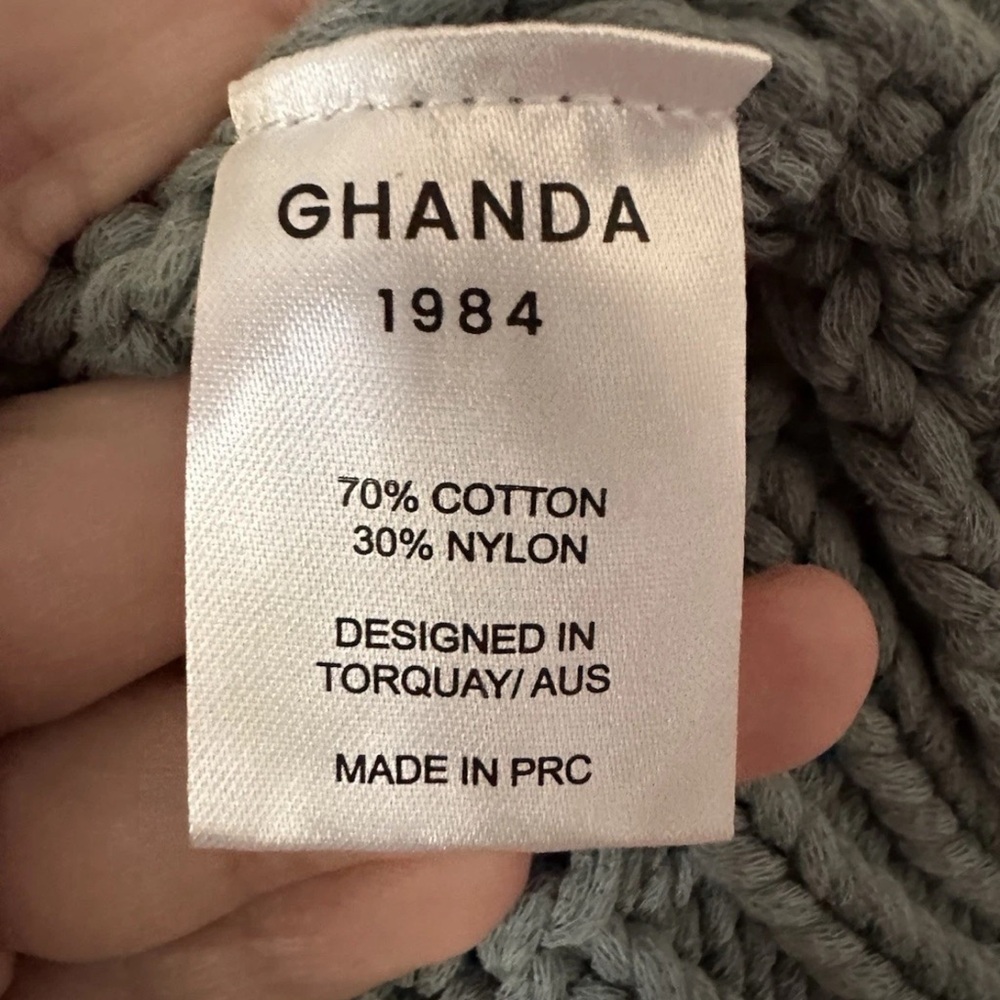 Ghanda Light Blue Oversized Crewneck Sweater - Picture 6 of 9